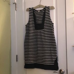 J Crew Navy & White Nautical Striped Dress